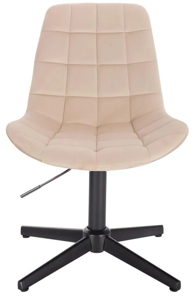 LuxuryForm DESIGN Stolička PARIS VELUR na čiernom kríži - krémová