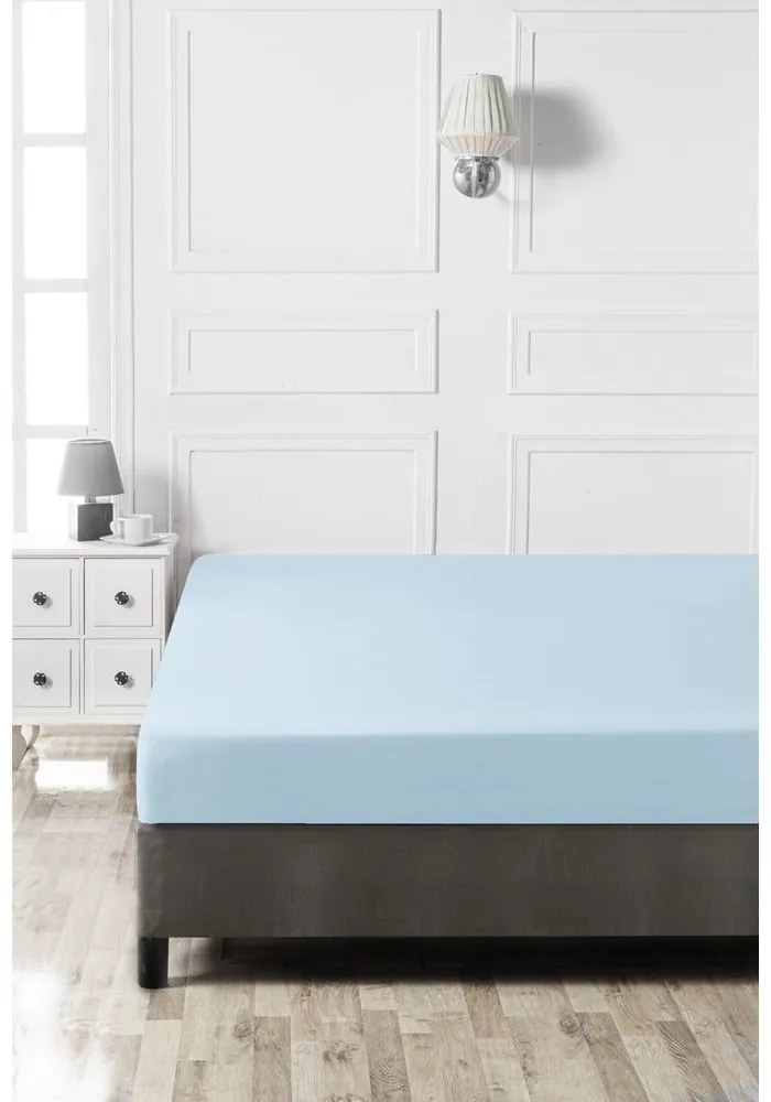 Svetlomodrá napínacia bavlnená plachta 140x200 cm – Mijolnir