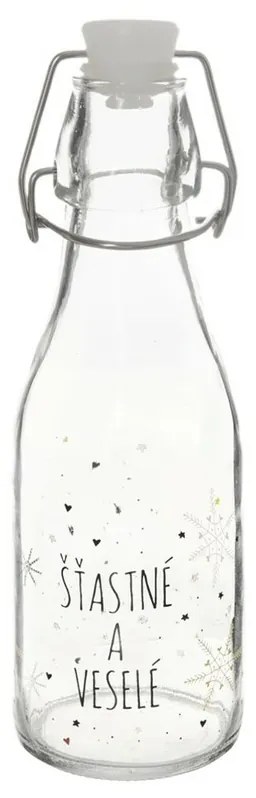 Orion Fľaša s klip uzáverom Vločka biela 0,16 l, 160 ml