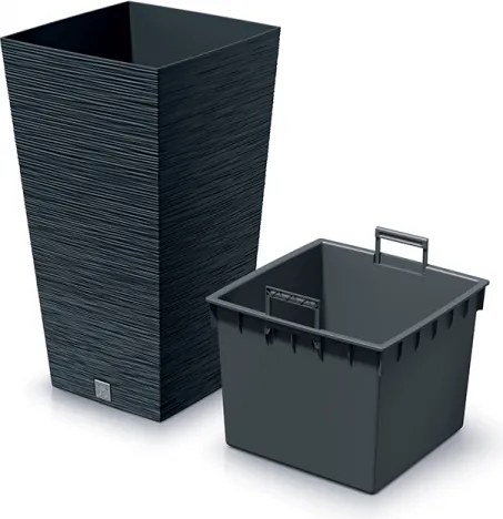Plastový kvetináč DFSH240 24 cm - antracit