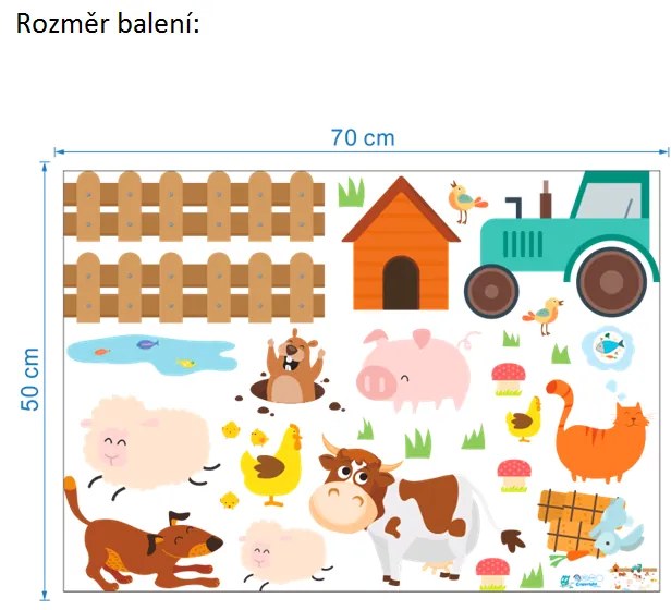 Veselá Stena Samolepka na stenu na stenu Zvieracia farma