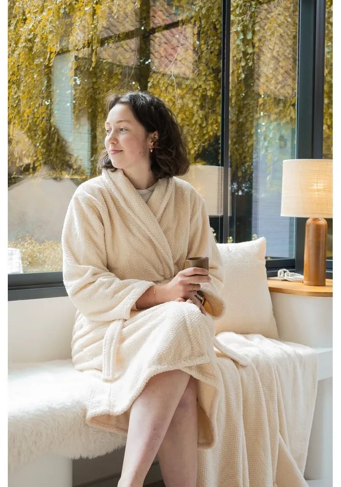 Slonovinový župan z mikroplyšu veľkosť S/M Pippa – Tiseco Home Studio