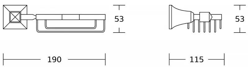Mexen príslušenstvo, Dalia držiak na mydlo, zlatá, 7017351-50