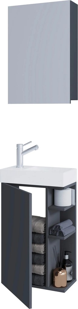 XXXLutz HOSŤOVSKÁ KÚPEĽŇA, antracitová, 40 cm MID.YOU - Online Only kúpeľne - 000657042111