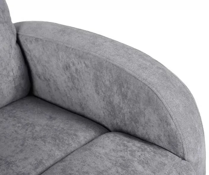 LuxuryForm DESIGN Televízne kreslo BRUNO otočné s polohovaním - šedé