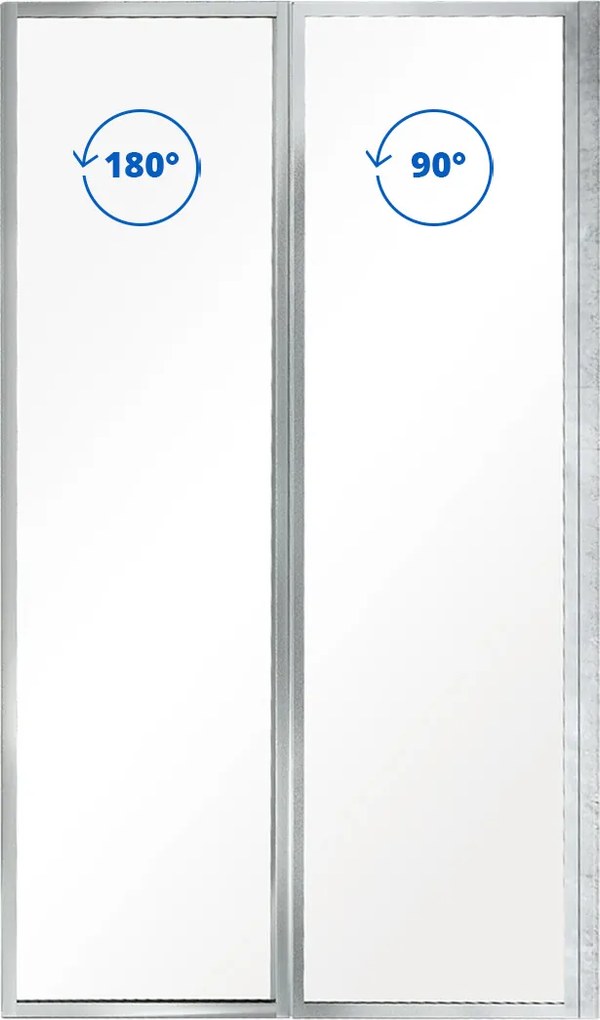 Besco Vaňová zástena AMBITION PREMIUM 2 80140 (80,5x140 cm | Transparent)