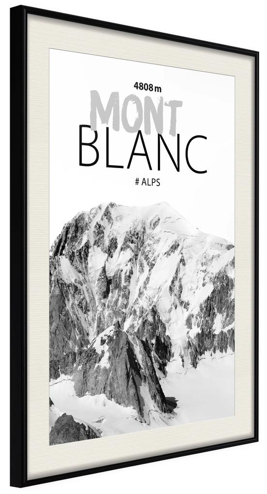 Artgeist Plagát - Mont Blanc [Poster] Veľkosť: 30x45, Verzia: Zlatý rám s passe-partout