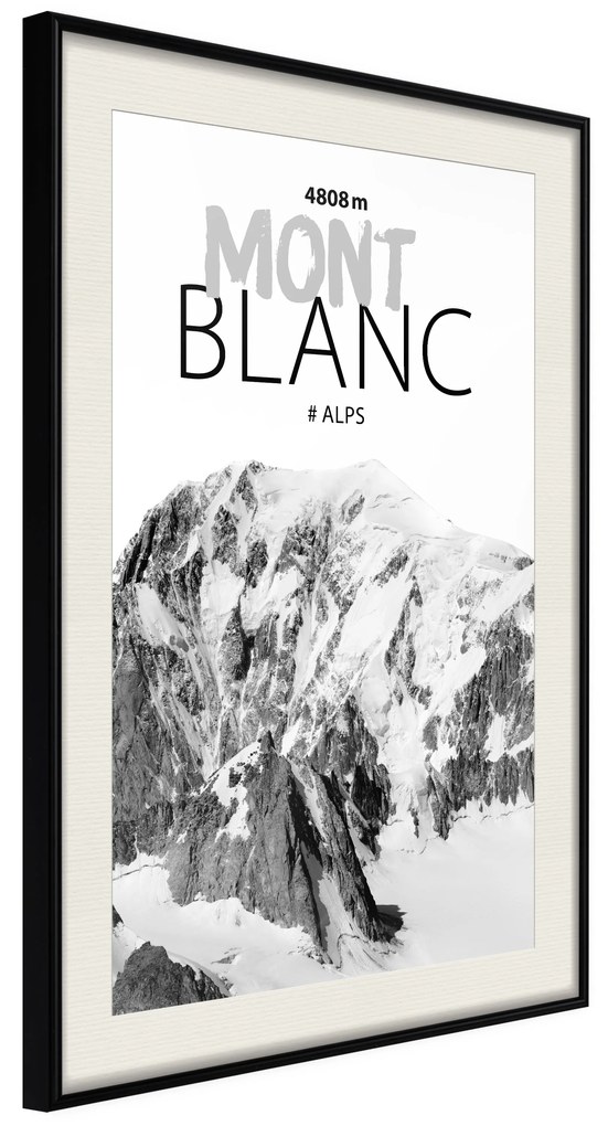 Artgeist Plagát - Mont Blanc [Poster] Veľkosť: 40x60, Verzia: Zlatý rám