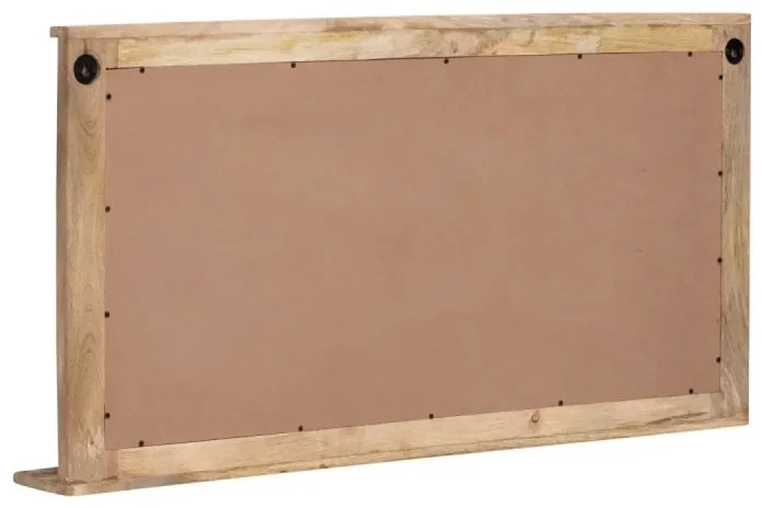 furniture-nabytek.cz - Masívne kúpeľňové zrkadlo Pune II z mangového dreva, lakované, prírodná farba – 124×65 cm