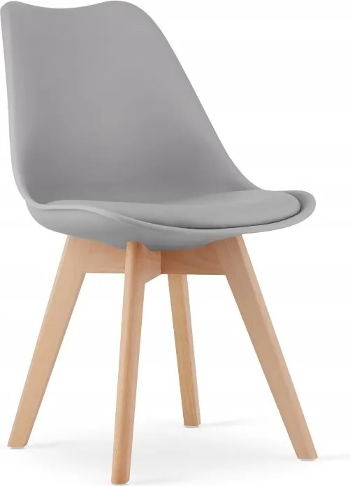 Jedálenská zostava TODI 80cm okrúhly stolový set biely a 2 stoličky MARK sivé +  2 stoličky MARK sivé ZADARMO