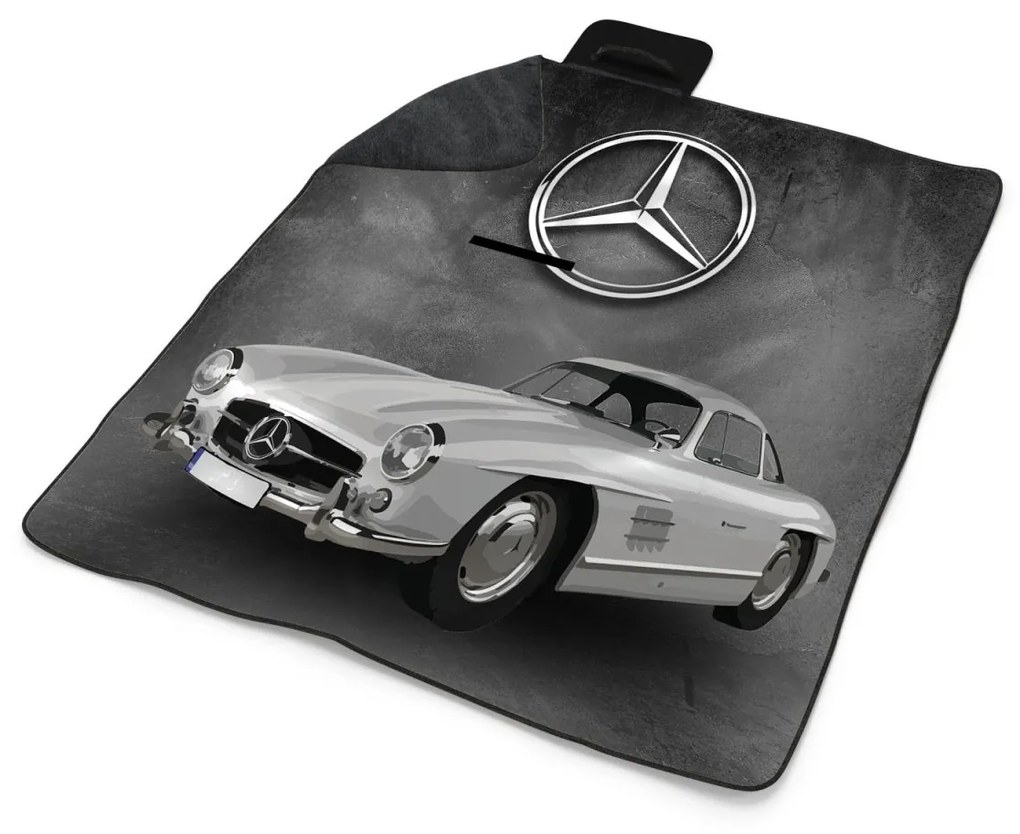 Sablio Plážová deka Mercedes-Benz 300 SL Sivé pozadie: 200x140 cm