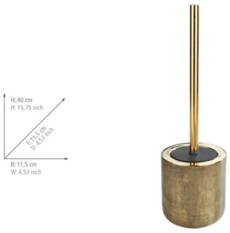 WENKO 24403100 - WC kefa RIVARA 11,5x40 cm zlatá