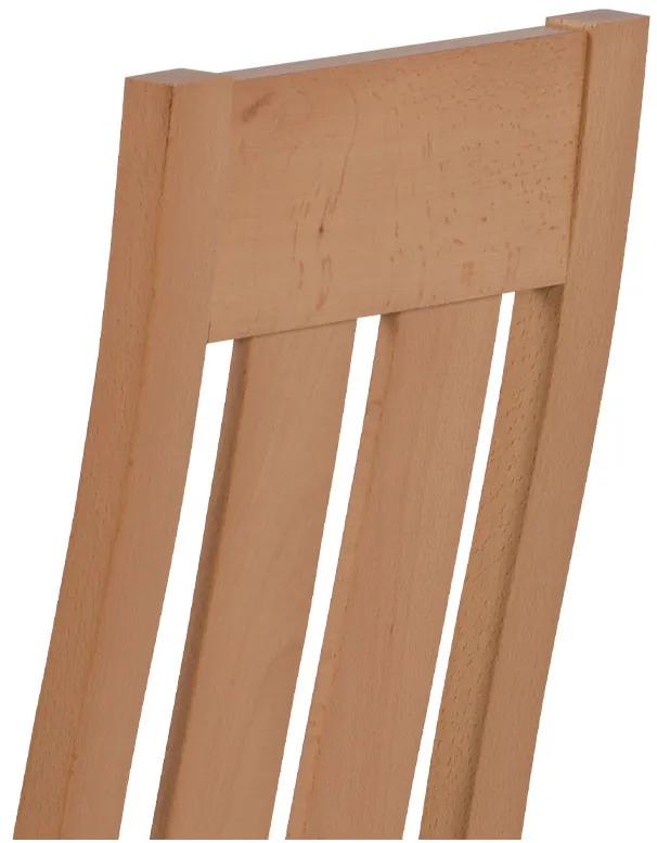 Jedálenská drevená stolička DADO - masív buk, buk, hnedý poťah