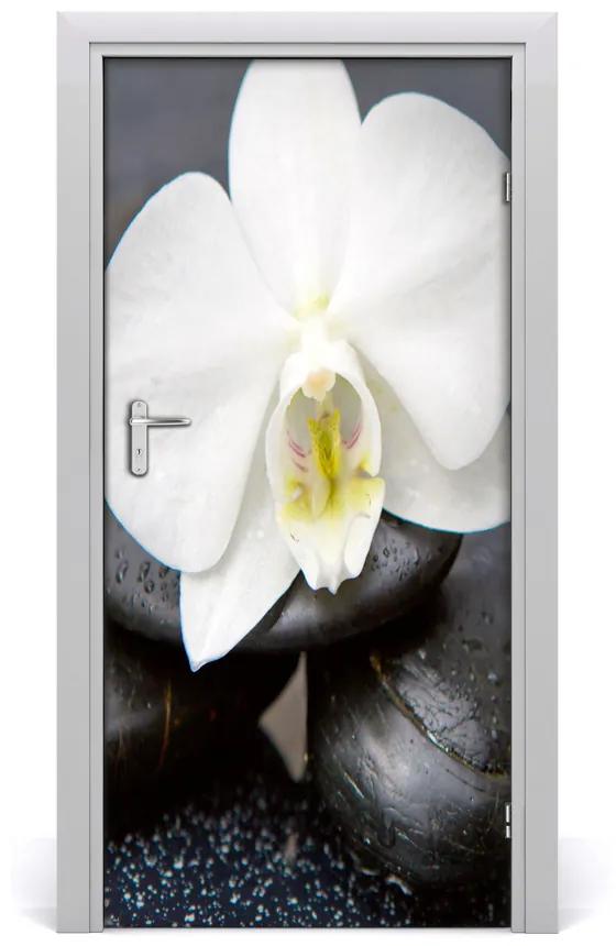 Fototapeta na dvere orchidea zen 85x205 cm