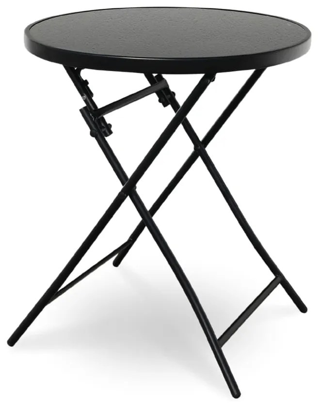 Záhradný balkónový set Macario - 2 miesta, čierna