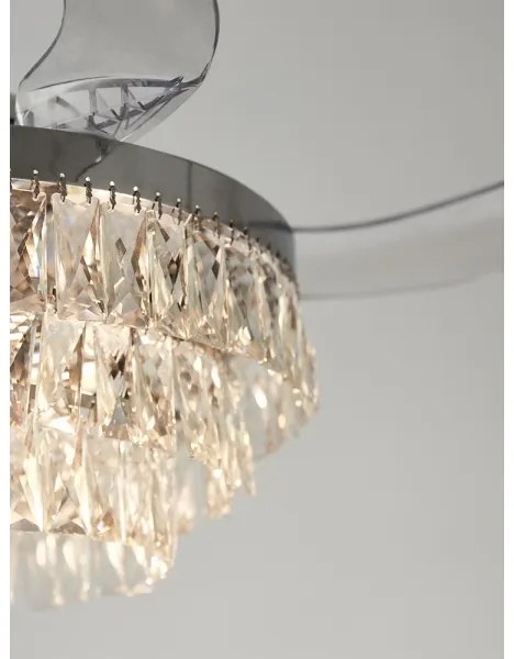 FANAWAY 212923 - LED Stropný ventilátor VEIL 6xE14/4,5W/230V chróm + DO