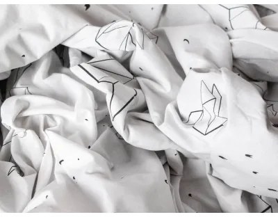 MKLozkoviny.sk Bavlnené obliečky Renforcé – Birds origami 140×200/70×90 cm