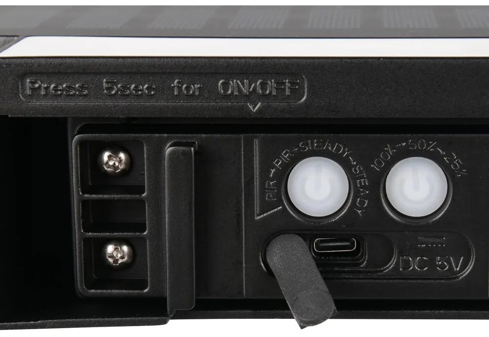 LED nástenné solárne vonkajšie svietidlo (výška 6 cm) Bilbao – Reality