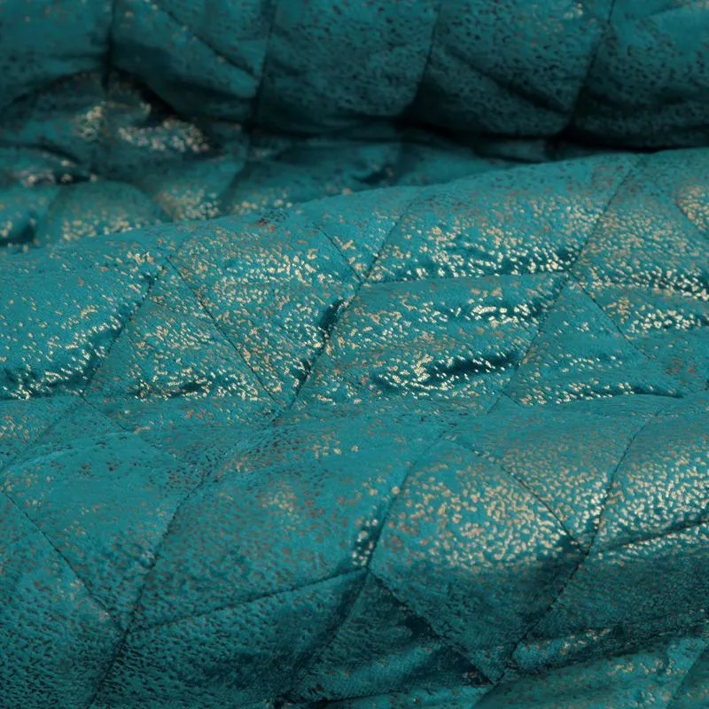 Dekorstudio Luxusný zamatový prehoz AGATA v tyrkysovej farbe Rozmer prehozu (šírka x dĺžka): 170x210cm
