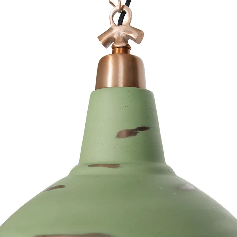 Priemyselné závesné svietidlo starožitný meď - Goliath