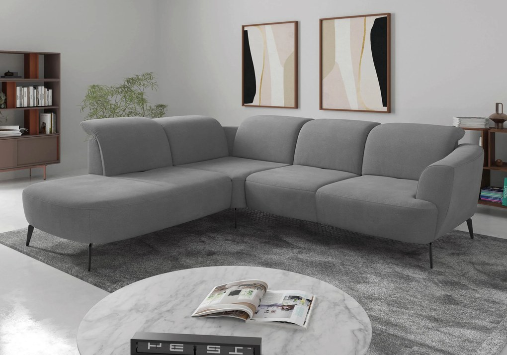 XXXLutz ROHOVÁ SEDAČKA, textil, sivá Sit & More - Sedačky - 00014401852G