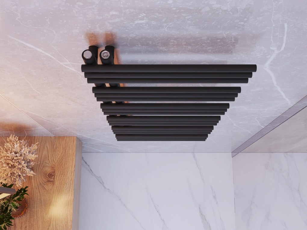 Gamma Erga Aquatic, vykurovacie teleso 1200x500 mm, 494W, čierna, ERG-LAV-AQUA-12050-BK