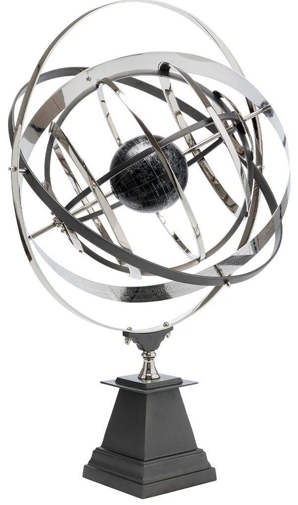Armillary dekorácia sivo-strieborná 82 cm