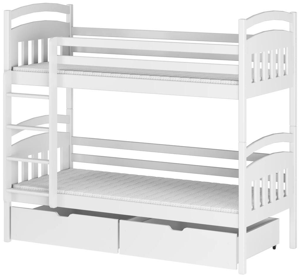 Detská posteľ 80 x 180 cm Galvin (s roštom a úl. priestorom) (biela). Vlastná spoľahlivá doprava až k Vám domov. 1013341