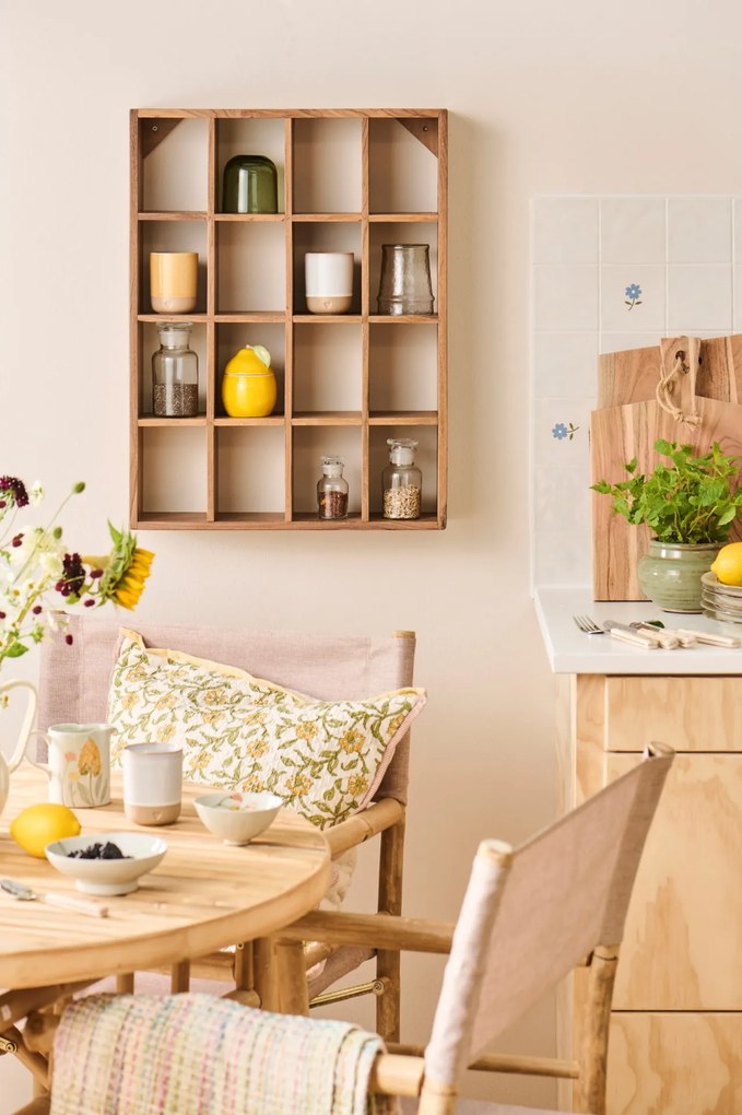 Ib Laursen Drevený policový regál 16 Rooms Unique Wood