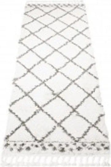 TA Koberec F128A KRÉMOVÁ/TMAVOSIVÁ BOHO Rozmer: 100x150 cm