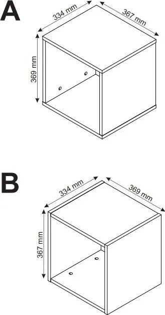 Nástenný regál s 1 priehradkou Jerry, dub sonoma