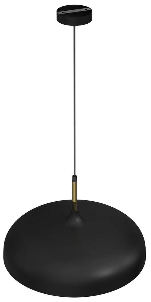 Závesné svietidlo Lincoln, 1x zlaté/čierne kovové tienidlo, (fi 45cm), b/g