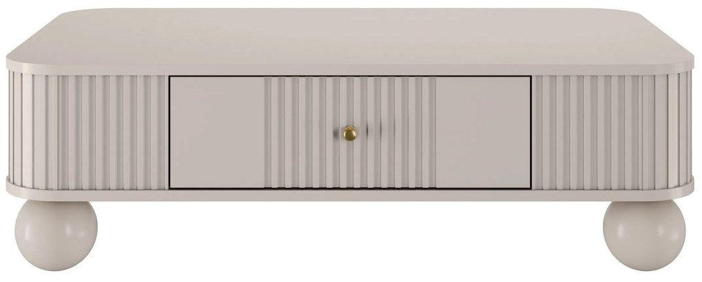 Konferenčný stolík Vespera 103x60 cm - kašmírová / zlatá / kašmírové nohy