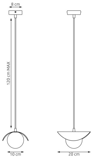 Závesný luster na lanku RITUAL 1xG9/8W/230V čierna