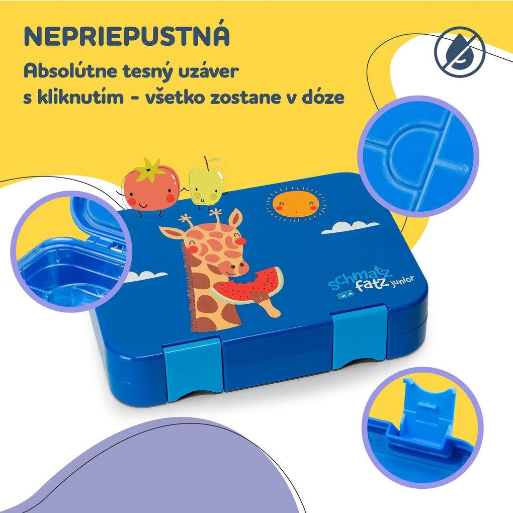 Klarstein Schmatzfatz junior desiatový box, 6 priehradiek, 21,3 x 15 x 4,5 cm, bez BPA