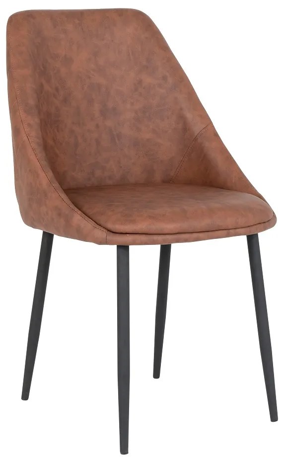 Dizajnová stolička Lashanda vintage hnedá