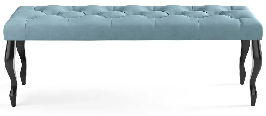 Lavica CHESTERFIELD 100x40 cm Modrá