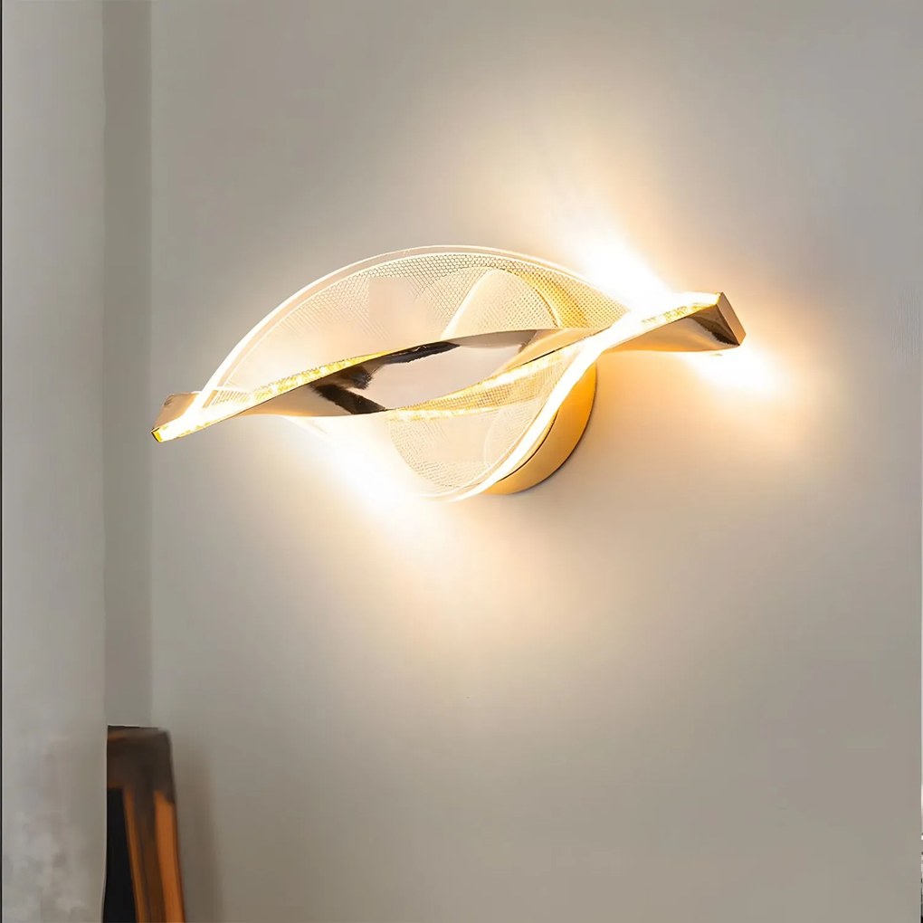 Toolight Toolight, LED nástenné svietidlo 5W, 4000K, G031-W, zlatá, OSW-00699