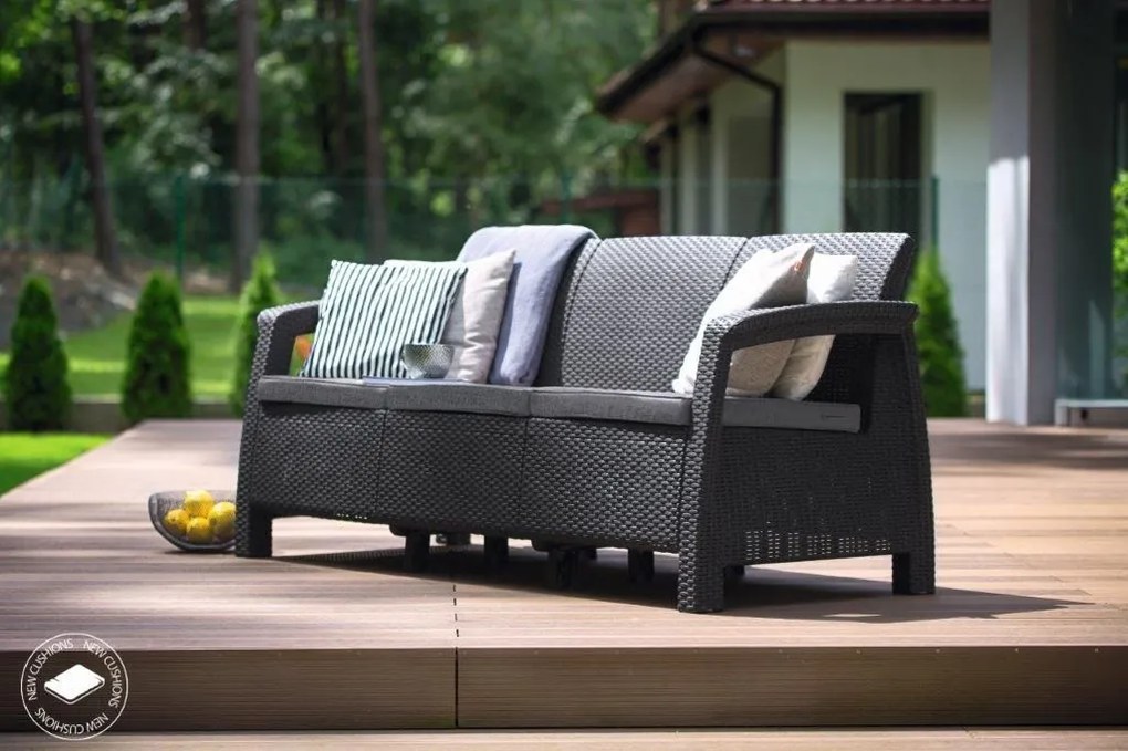 KETER Corfu love seat max záhradná pohovka, grafitová