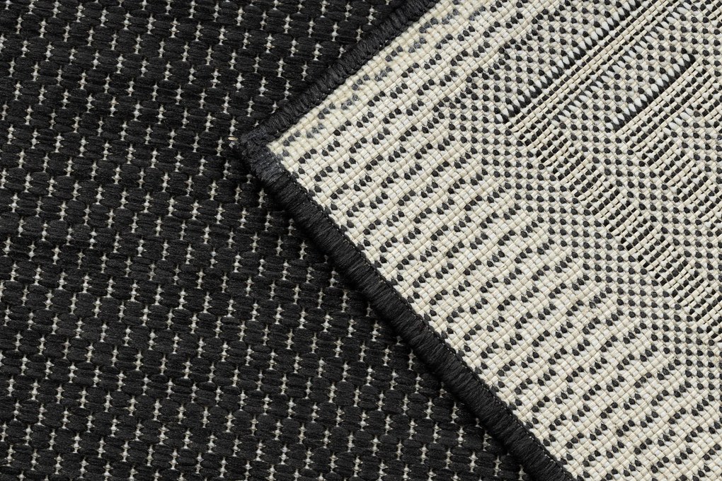 Koberec FLAT SISAL 49373690 Grécky čierno / krémový