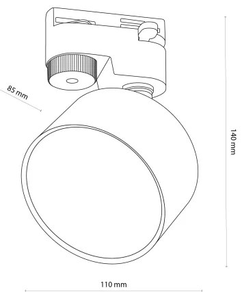 Bodové svietidlo do lištového systému AVIA 1xGX53/15W/230V čierna