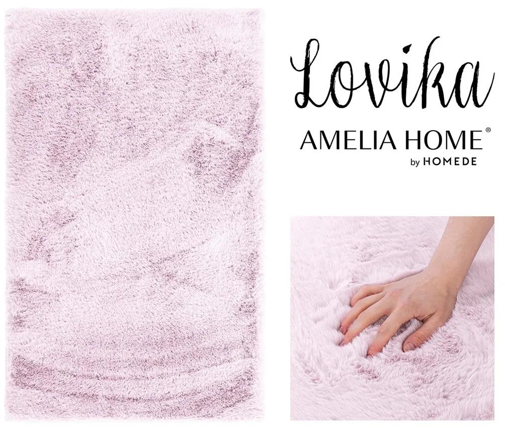 Kusový koberec AmeliaHome Lovika svetloružový