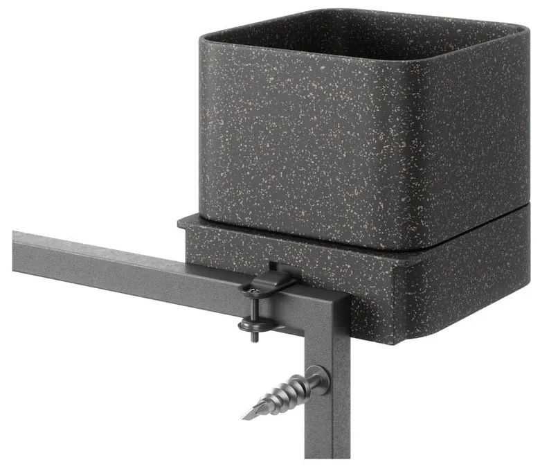 Závesné plastové kvetináče na bylinky v súprave 4 ks Cubiko – Umbra