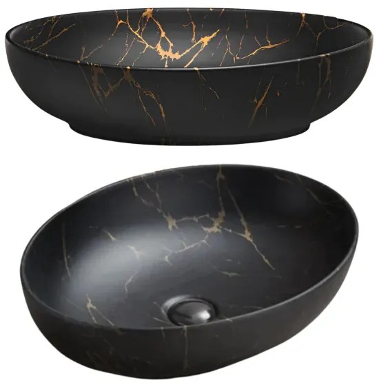 Umývadlo na dosku Mona čierne