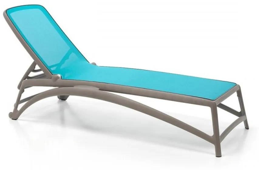 ATLANTICO záhradné lehátko tortora/celeste