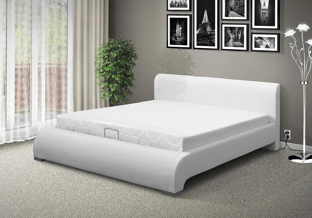 Nabytekmorava Luxusná posteľ SEINA NEW 200x120cm s MOT otváraním ÚP farba čalúnenia: EKO koža sivá
