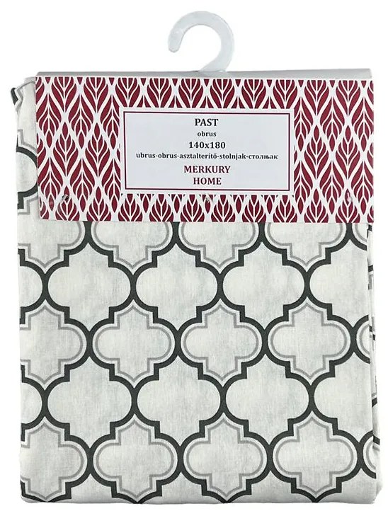 Bavlnený obrus PAST tmavošedý 140x180
