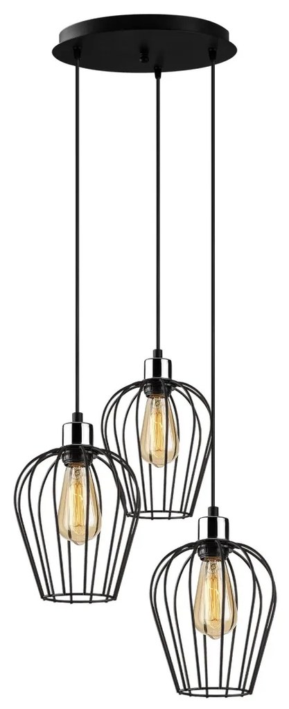 Závesné svietidlo Tel VII čierne