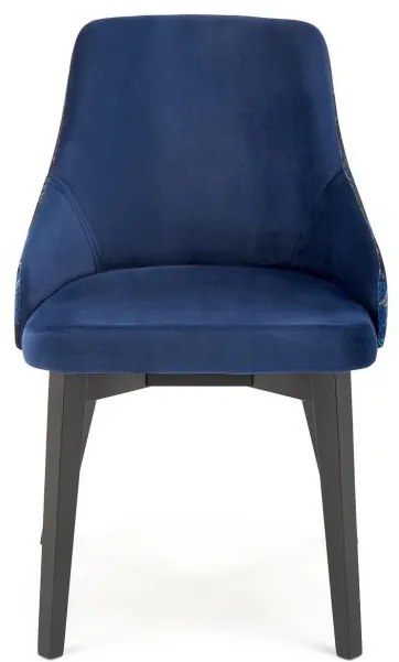 Čalúnená stolička ENDO - zamat, modrá