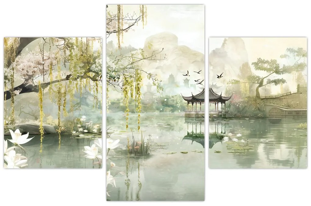 Obraz - Čínske jazero (90x60 cm)